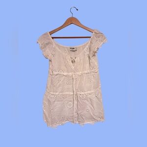 Alice by Temperley lace layered gathered blouse top